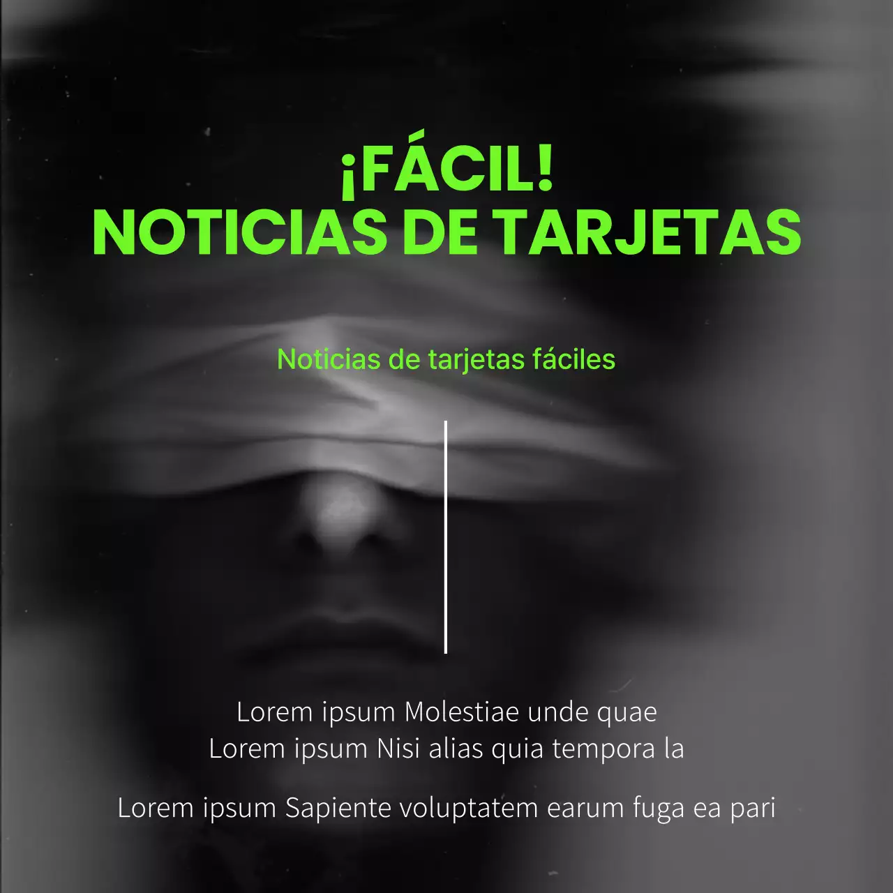 Propuesta de plantilla cardnews moderna y actual en azul marino y colores flúor