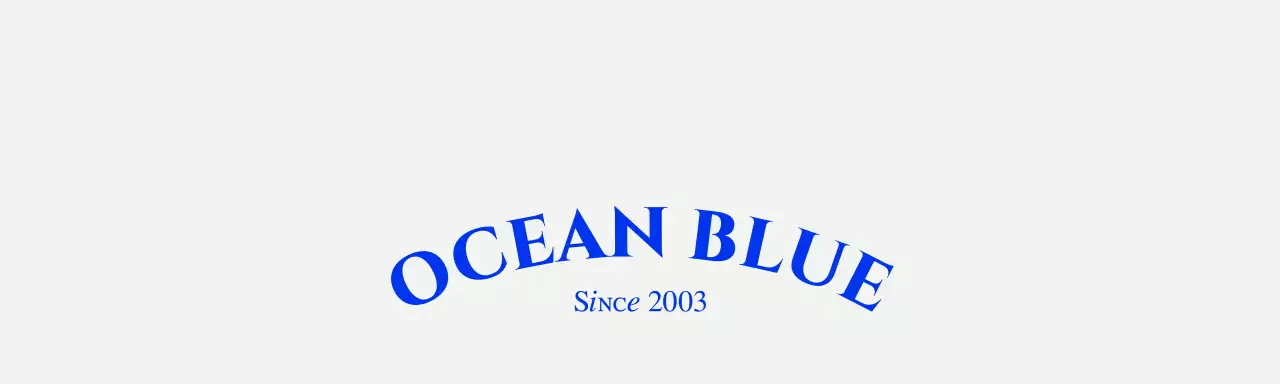 Blue seafood restaurant merchandise header tag