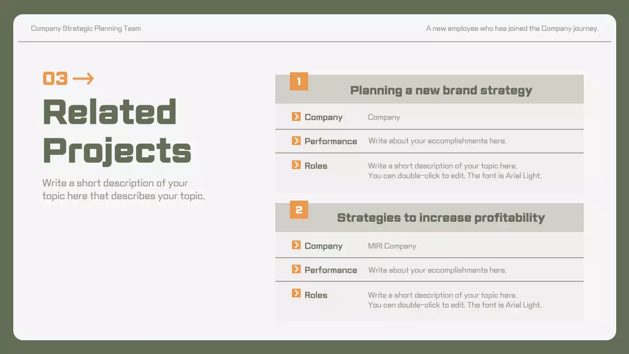 Apresentação de introdução ao funcionário da Green Simple