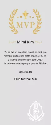 Plaques de championnat luxueuses avec lauriers et trophées en or