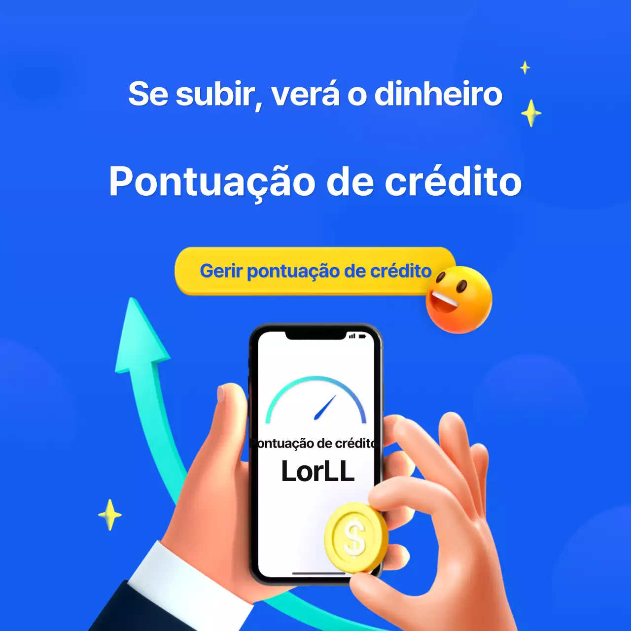Promover a aplicação fintech de gestão simples da pontuação de crédito da Blue