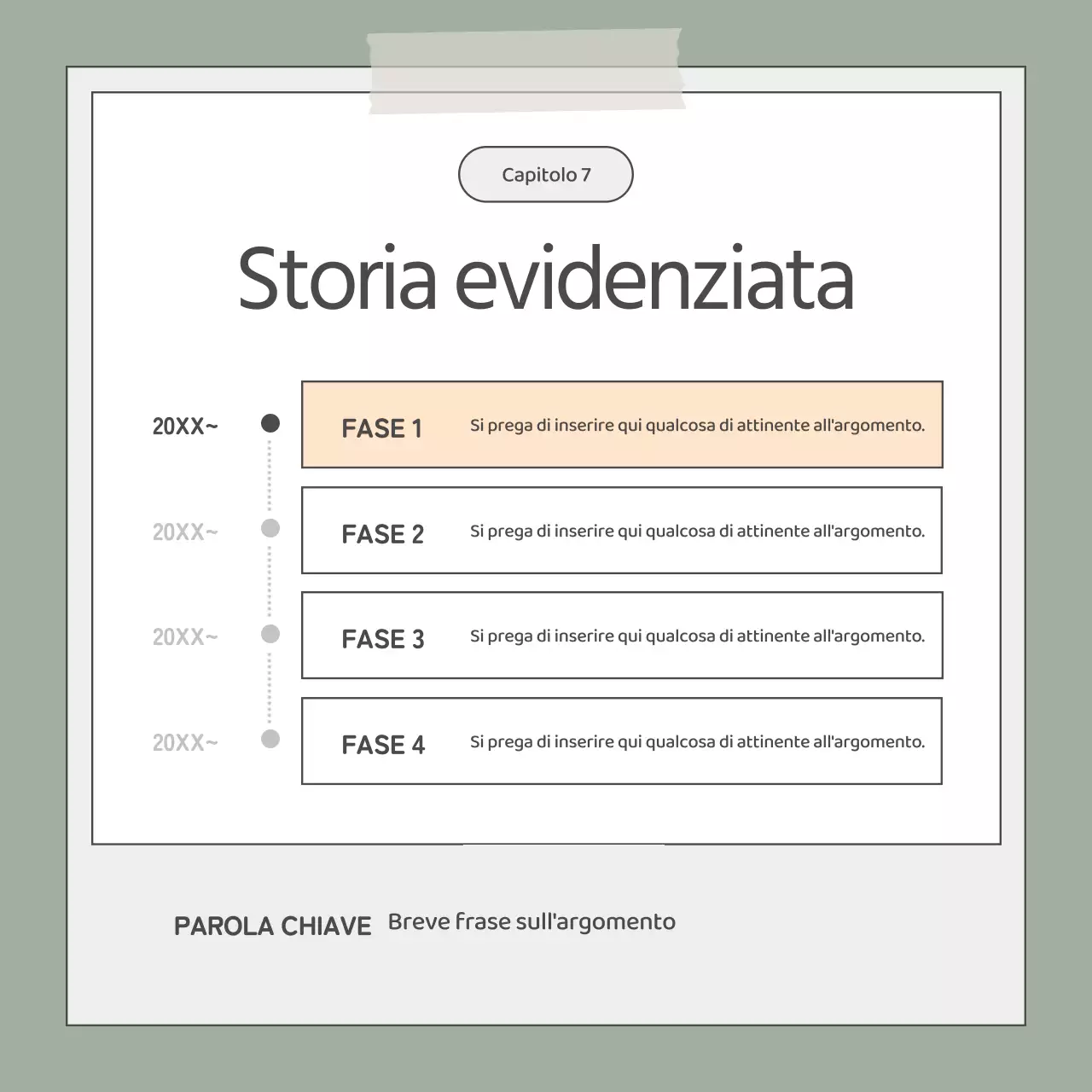 Un semplice elevator pitch aziendale in cachi e bianco
