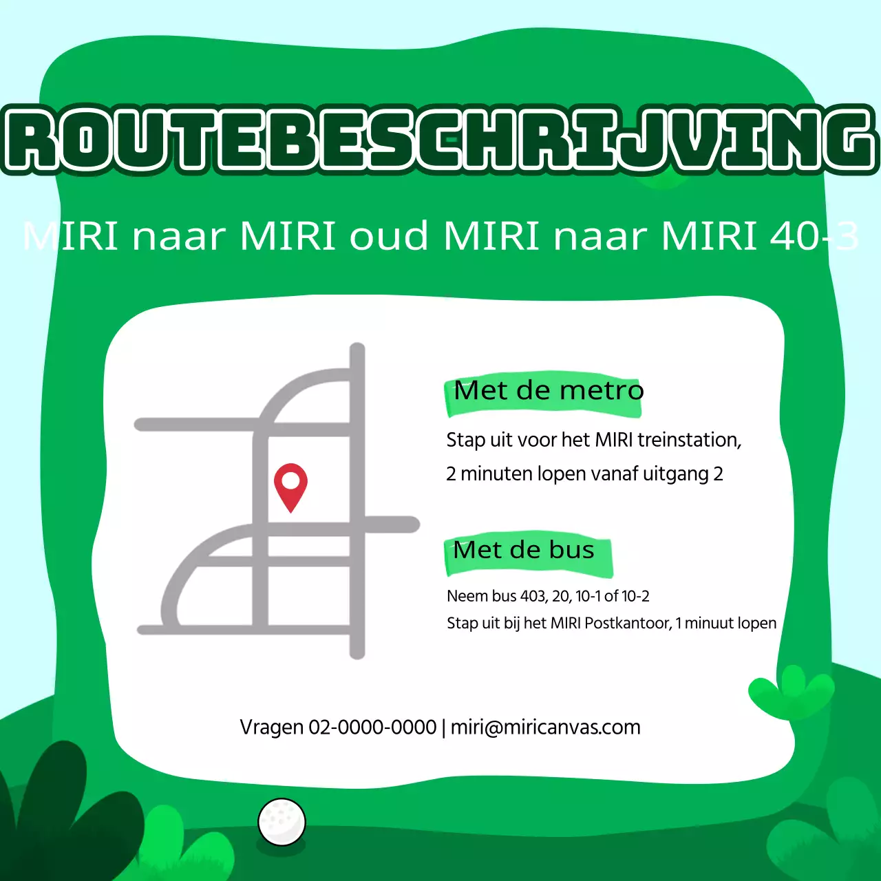  Kitscherige aankondiging voor werving van sportclubs in groen en lichtblauw