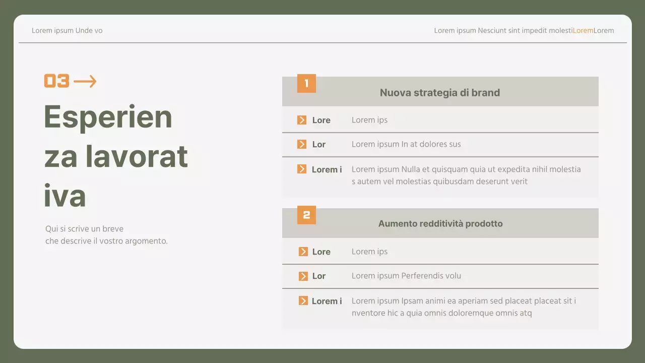 Lettera di presentazione aziendale semplice in giallo e cachi