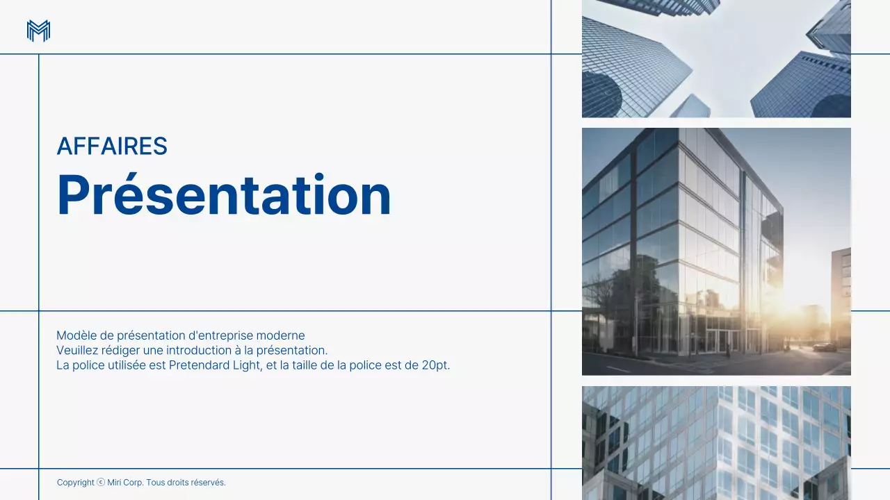 Rapports d'activité modernes en bleu et gris