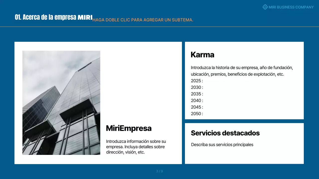 Un sencillo cuadro de mando azul y naranja