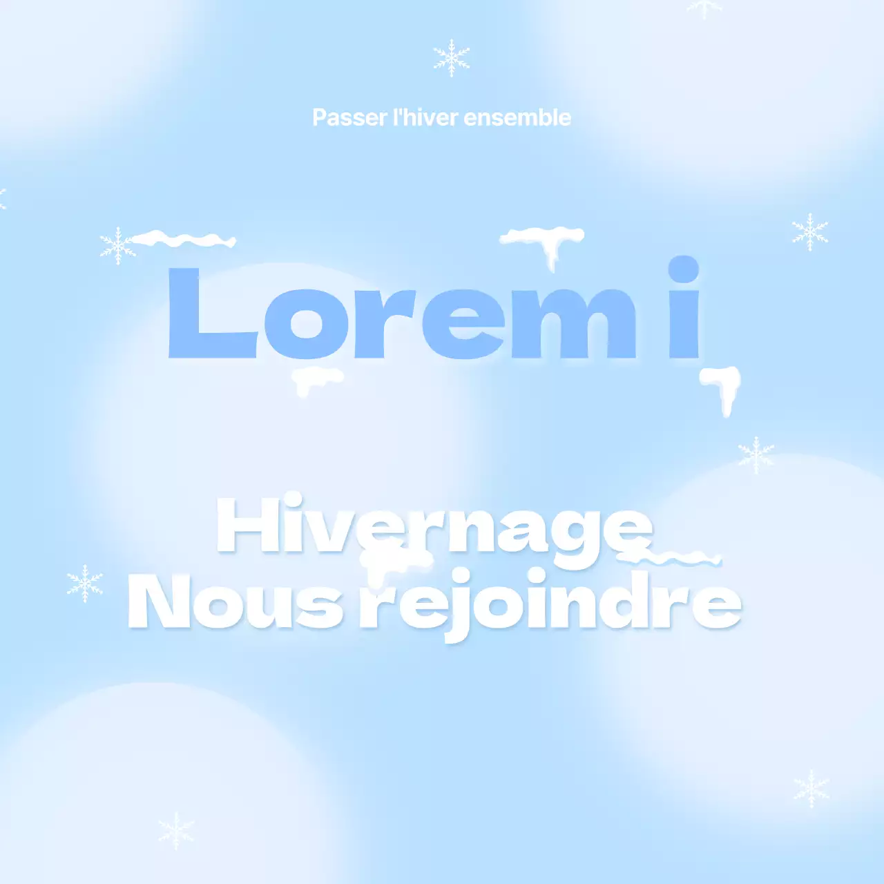 Un poste d'hivernage minimaliste et basique en bleu clair et blanc
