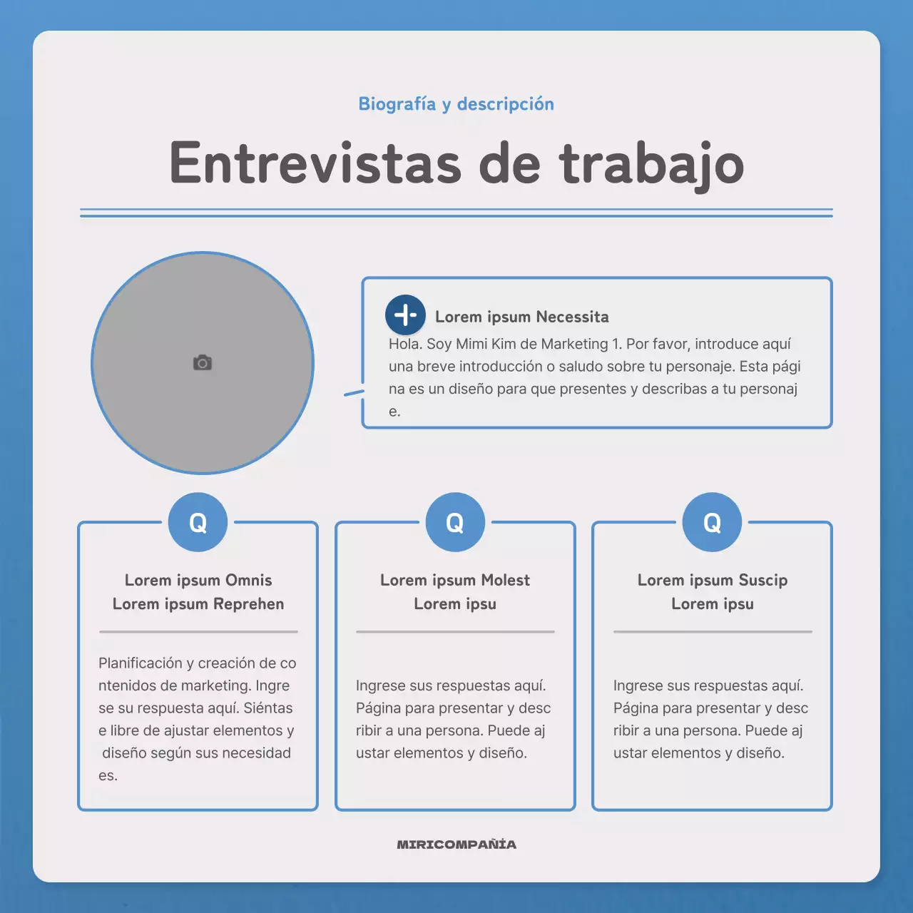 Una carta sencilla en azul y azul marino boletín correo
