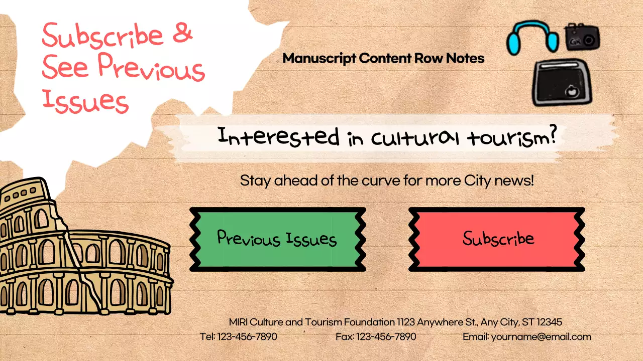 Beige Retro Tourism Newsletter Presentation