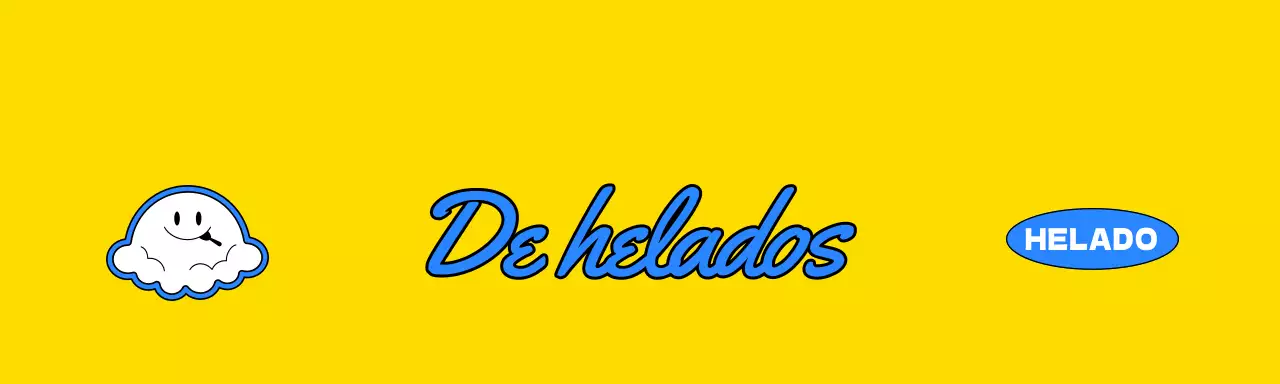 Tachuela de cabecera amarilla y azul con la marca Gelato