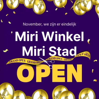 De opening van een luxe gele en paarse tak promoten