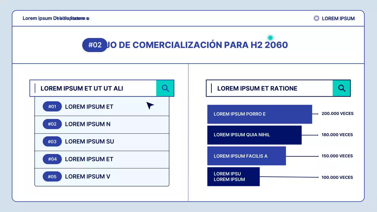 Un sencillo informe de tendencias de marketing en azul marino y menta