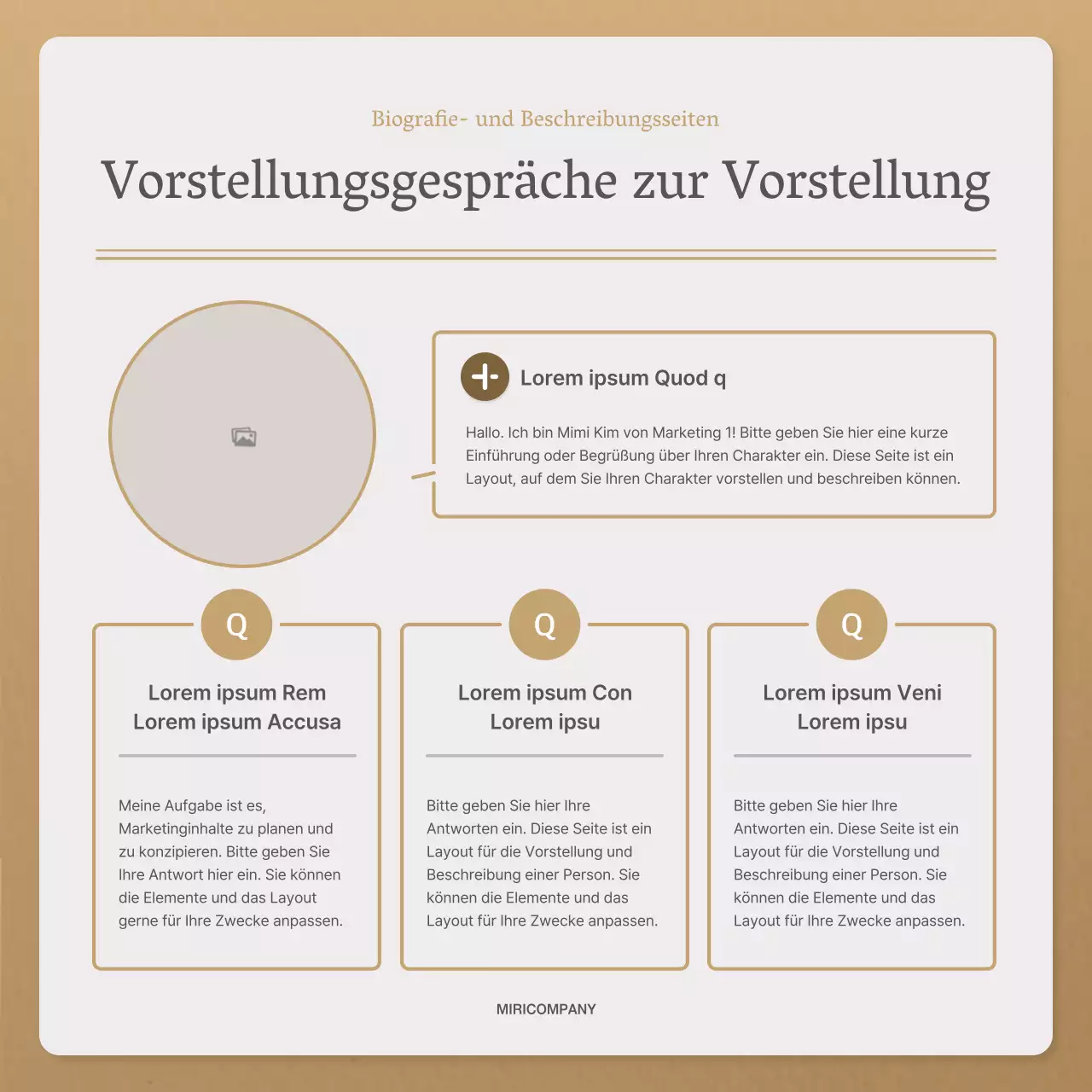 Ein einfacher Herbstbrief in Beige und Braun Newsletter Post
