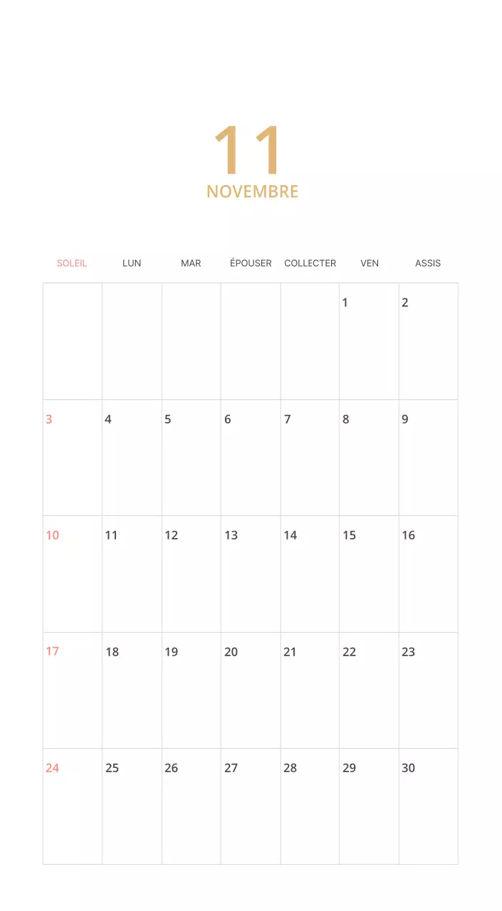 Calendrier illustré multicolore