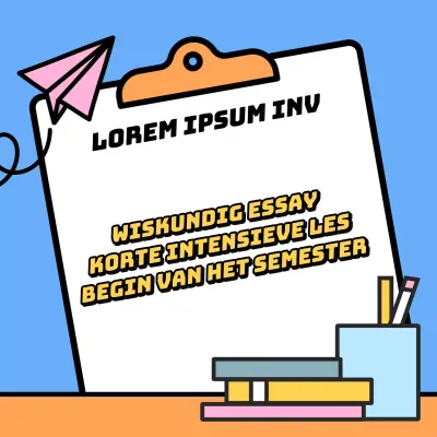 Eenvoudige blauwe en oranje schoollezingen promoten