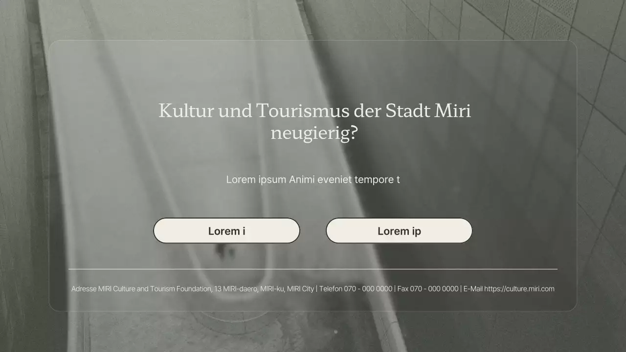 Ein klassischer Newsletter für den Kulturtourismus in Beige und Khaki