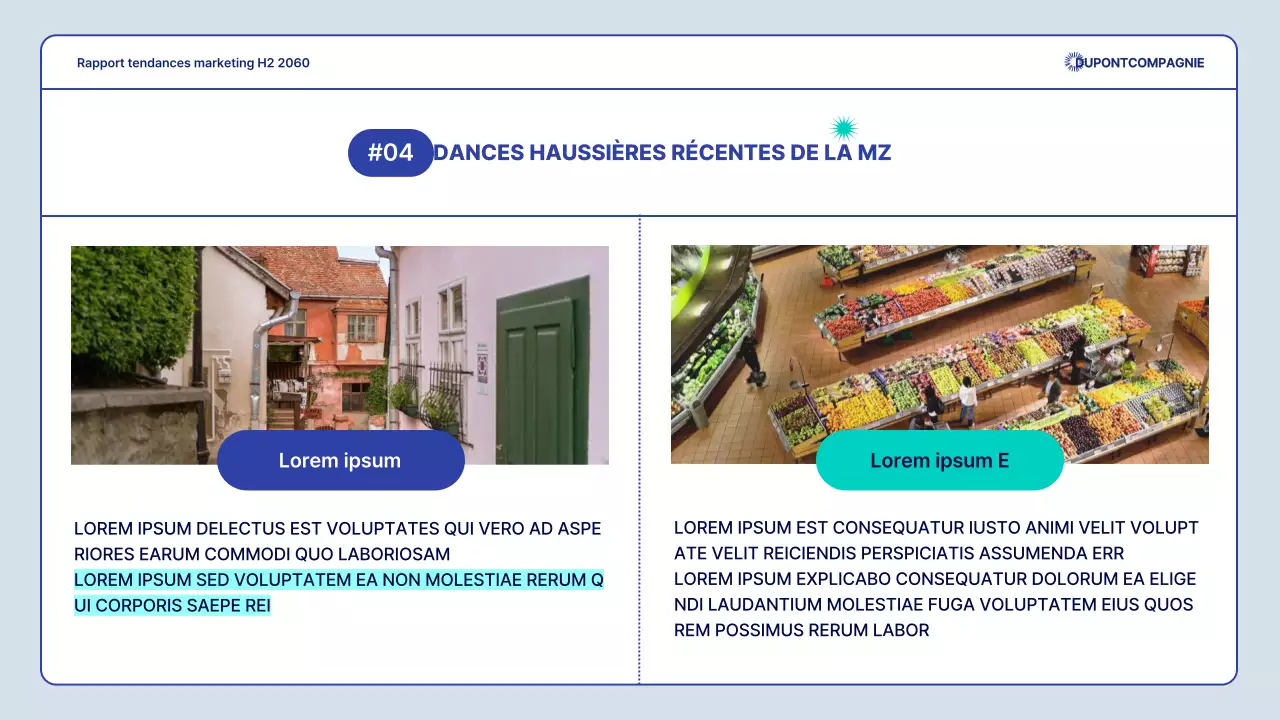 Un rapport simple sur les tendances du marketing en bleu marine et menthe