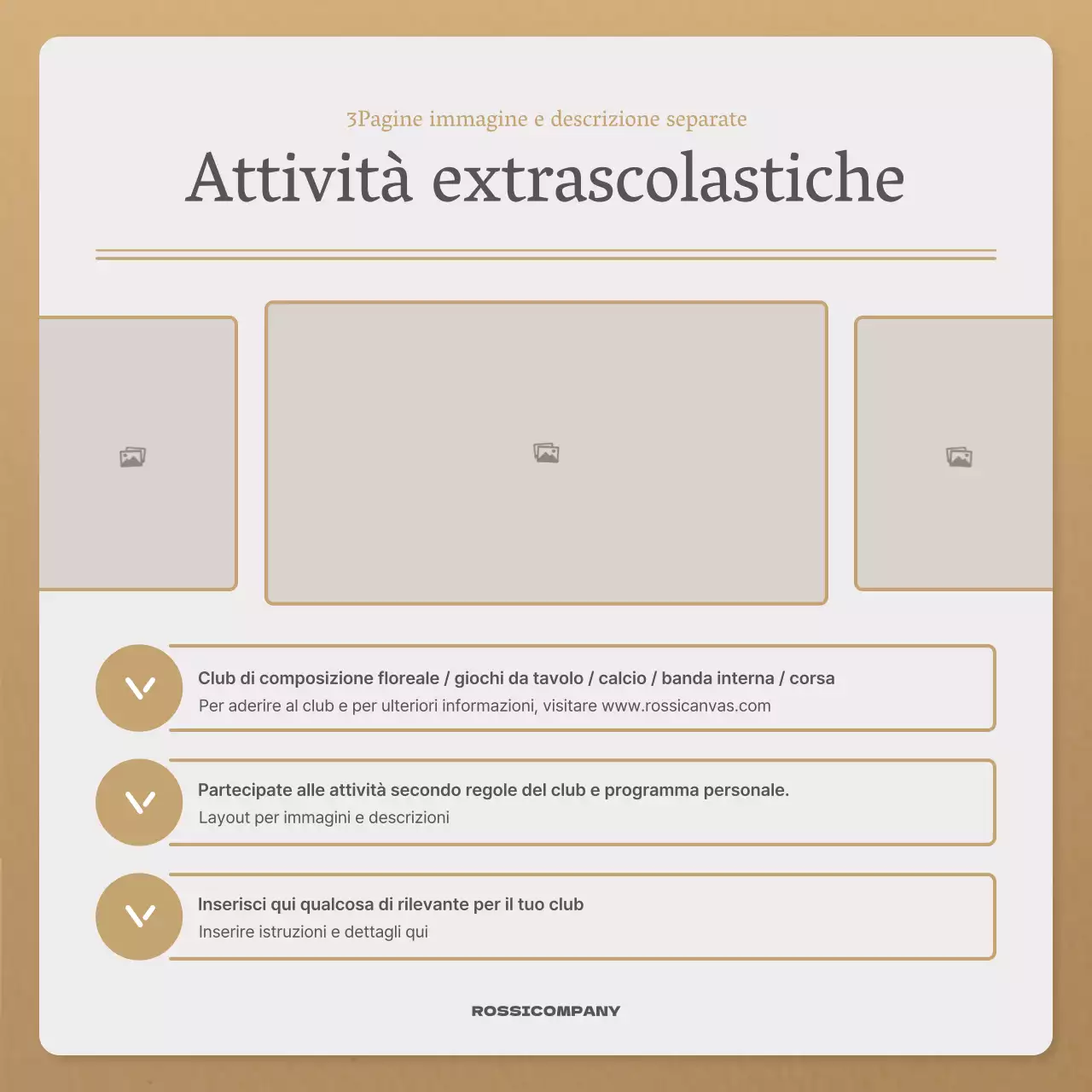 Una semplice lettera autunnale in beige e marrone