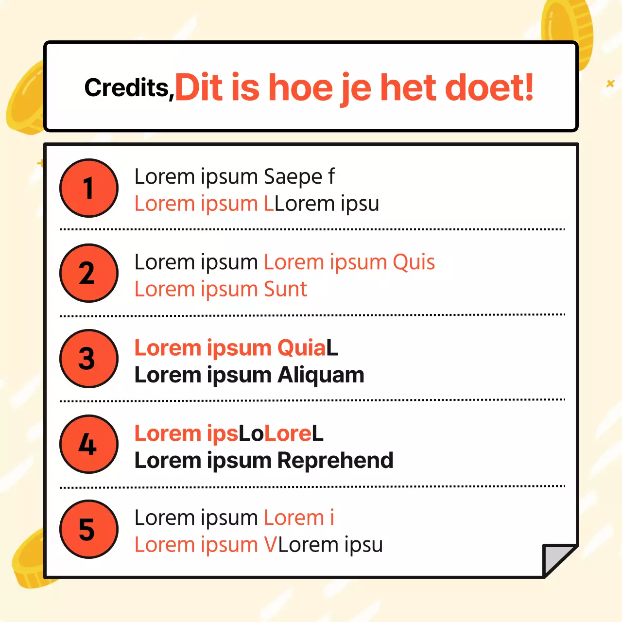 Gele en rode minimalistische creditcardadvertentie voor starters