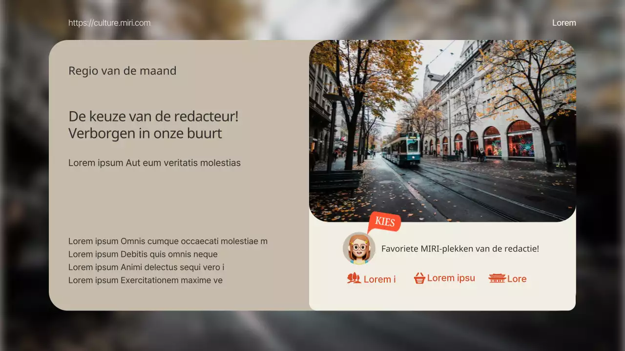 Een klassieke nieuwsbriefgids voor cultureel toerisme in beige en kaki