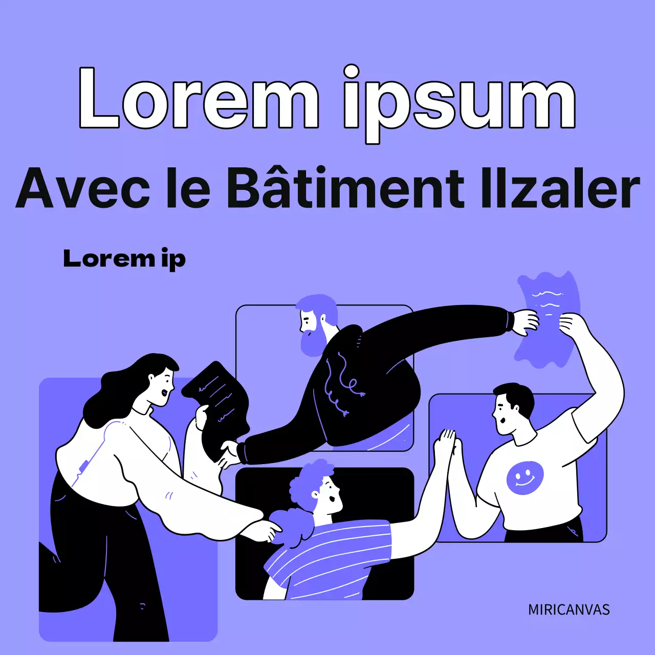 Un billet de conseils pour le travail, inspiré de l'art pop, en mauve et noir