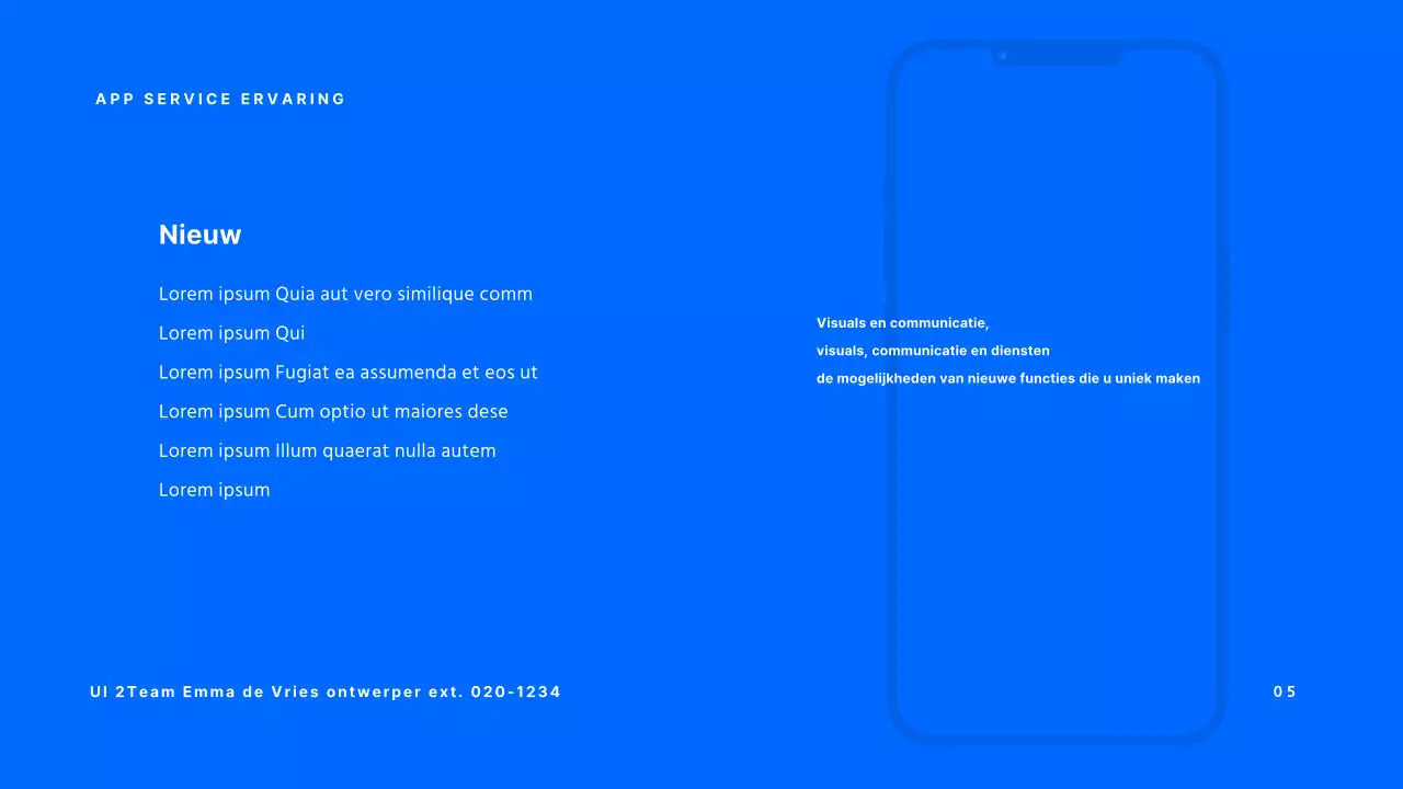 Blue's basisaankondiging van nieuwe functies