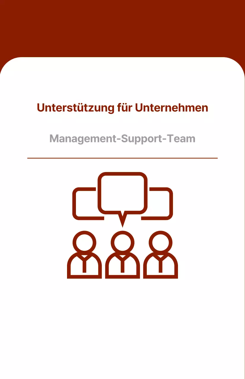 Rot Einführung einer Unternehmensabteilung mit einem kühnen Konzept