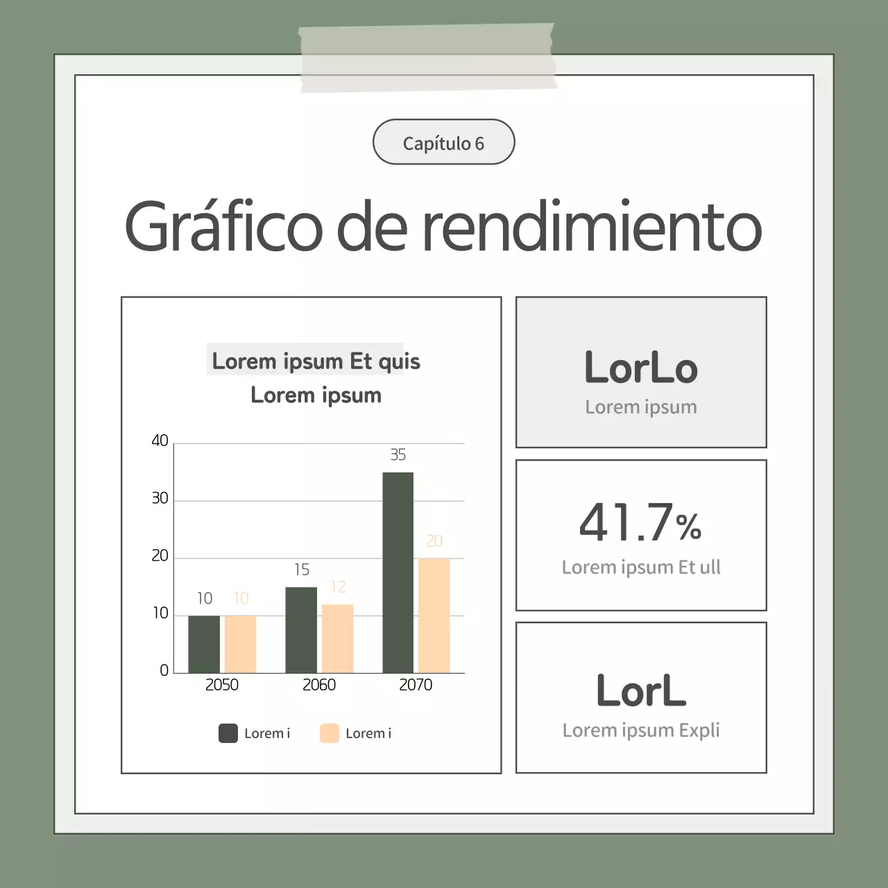 Un sencillo discurso de ascensor en caqui y blanco