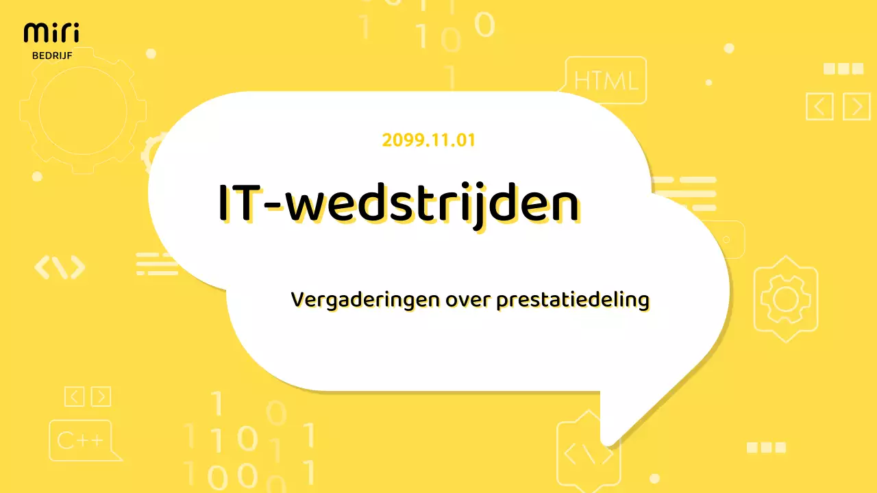 Eenvoudig IT-scorecardrapport met gele achtergrond