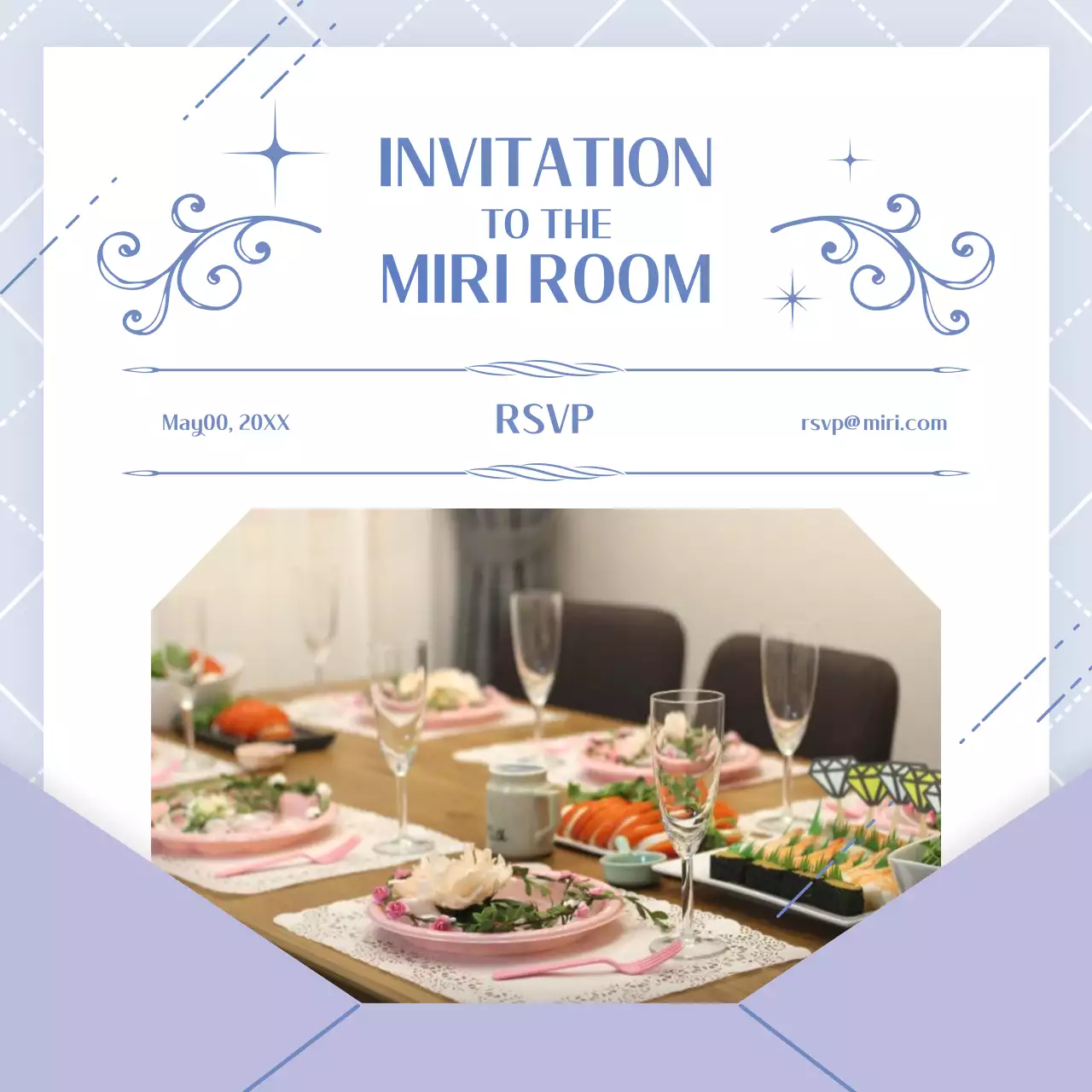 White Elegant Invitation Card Social Media Post