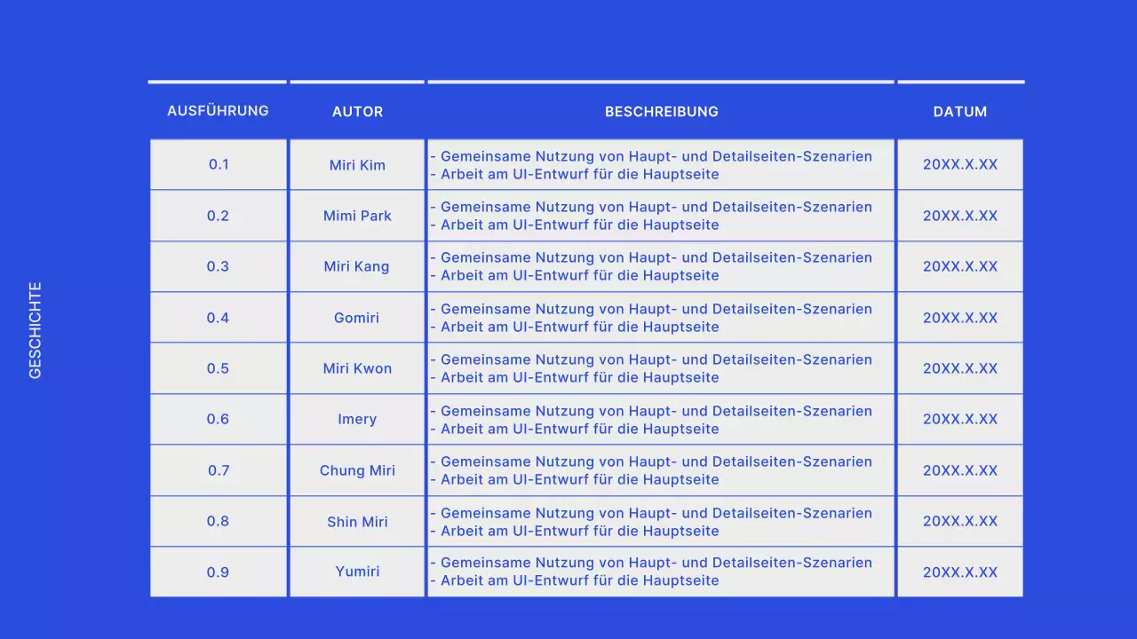 Minimalistische Unternehmenswebsite in Grau und Blau
