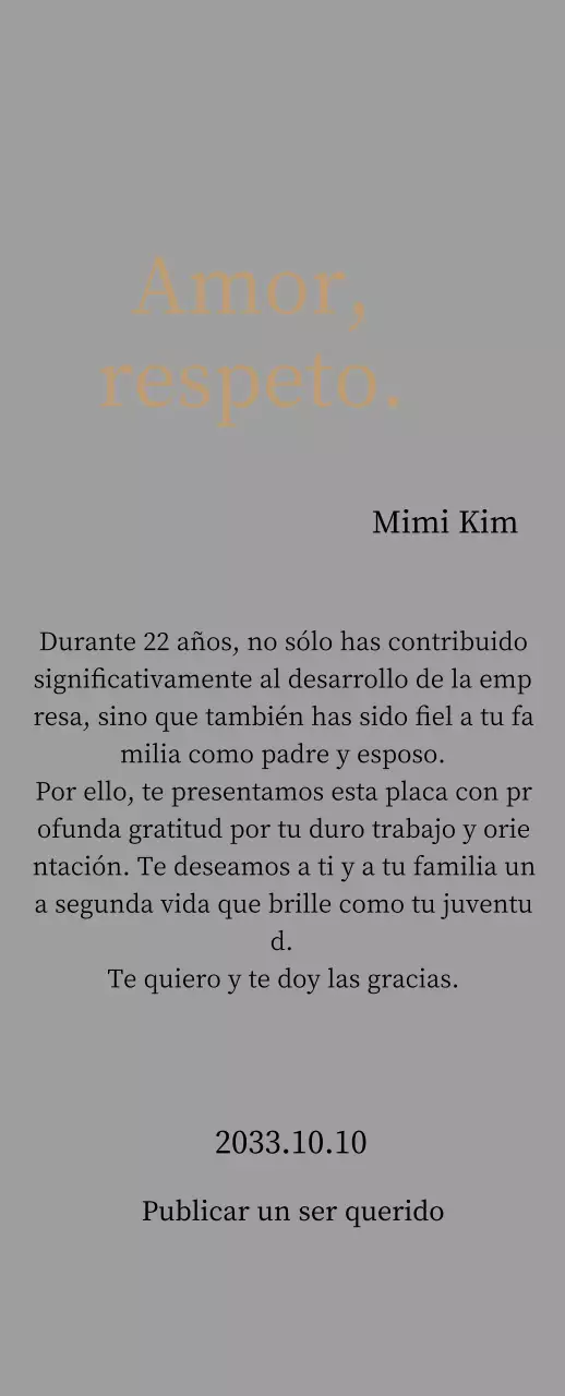 Elegante placa de agradecimiento con oro y hojas