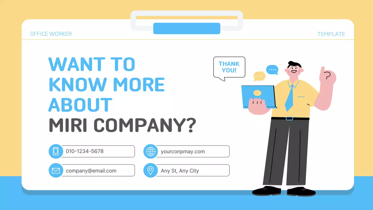 파랑의 심플한 직장인을 위한 회사소개서