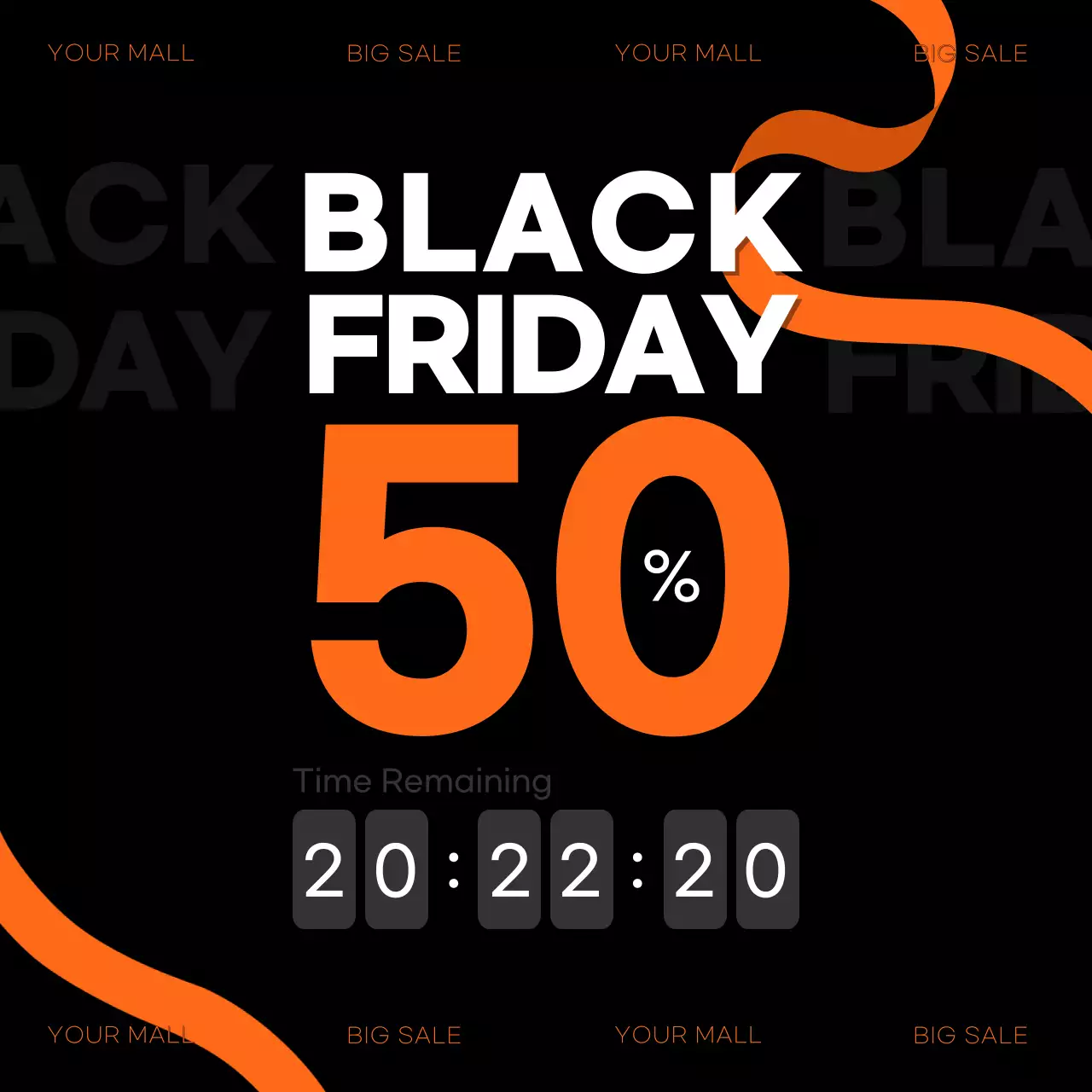 Black Trendy Black Friday Promotion Instagram Carousel