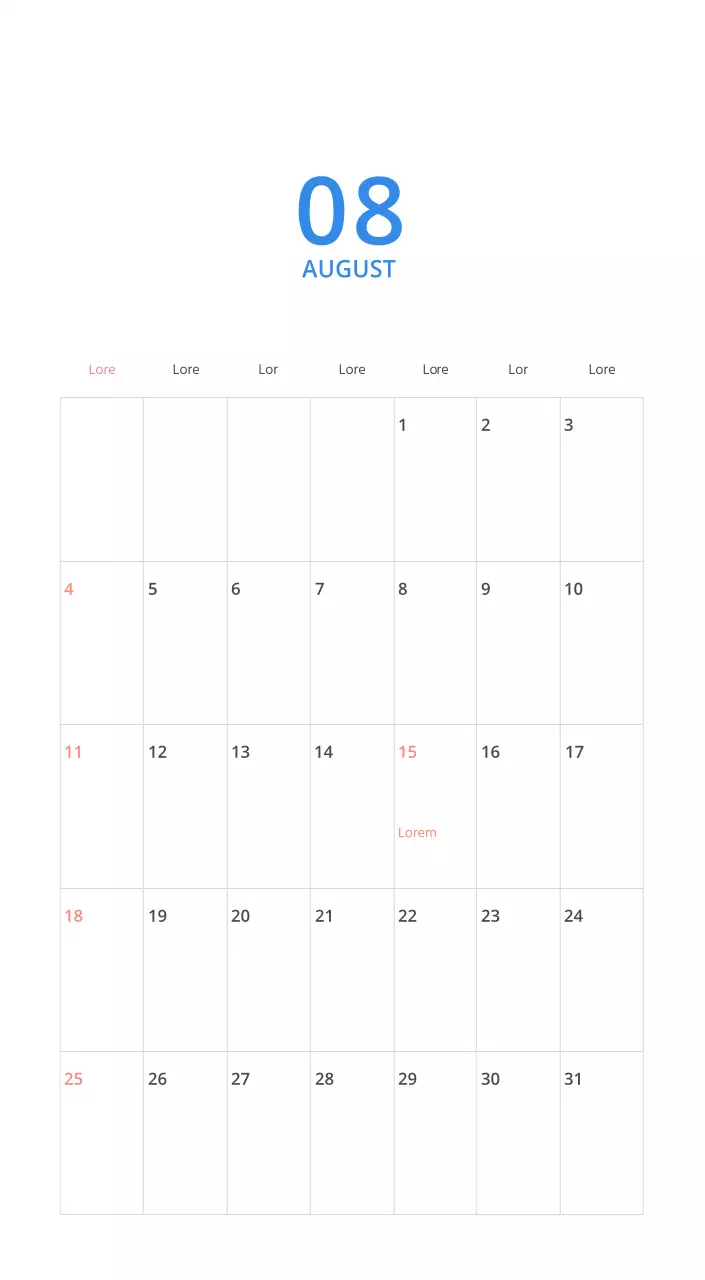 Mehrfarbiger Bildkalender