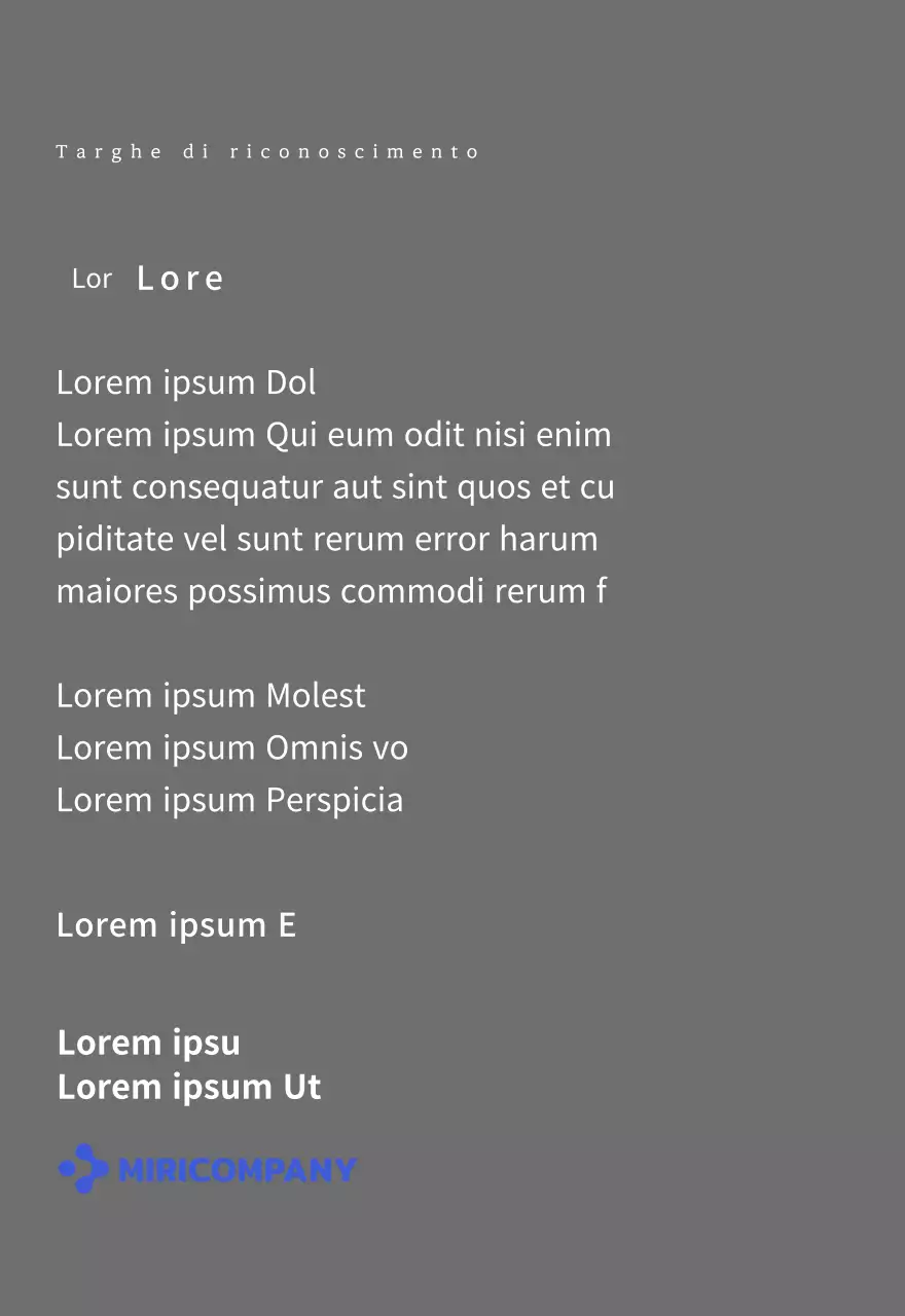 Una semplice targa bianca con il logo della vostra azienda