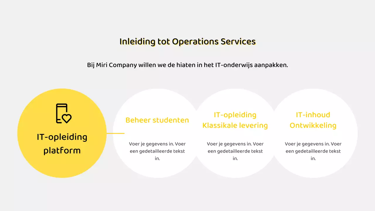 Eenvoudig IT-scorecardrapport met gele achtergrond