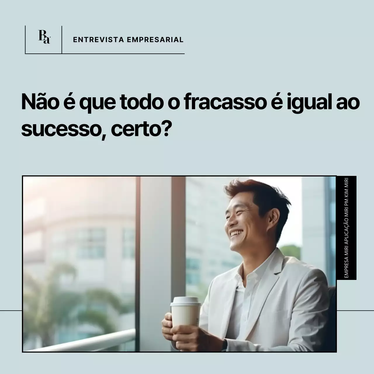Um posto de entrevista empresarial simples em azul claro