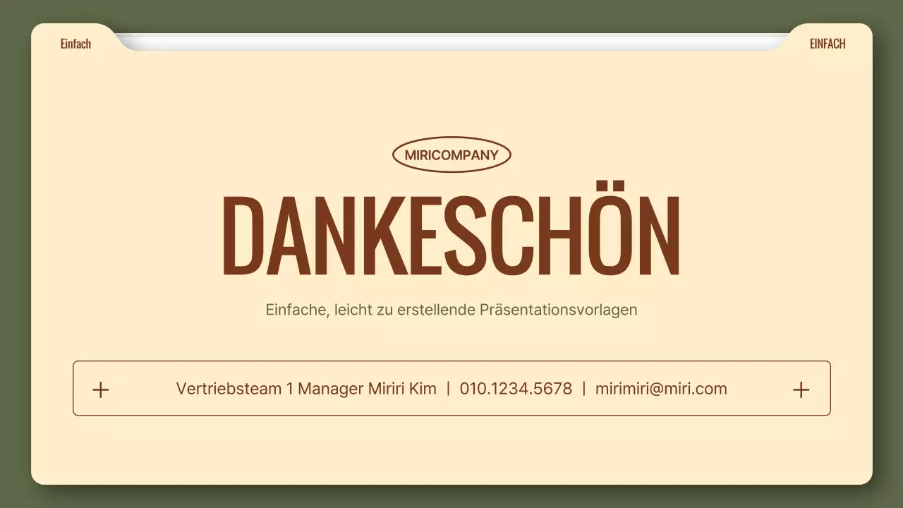 Ein einfacher Geschäftsbericht in khaki und braun