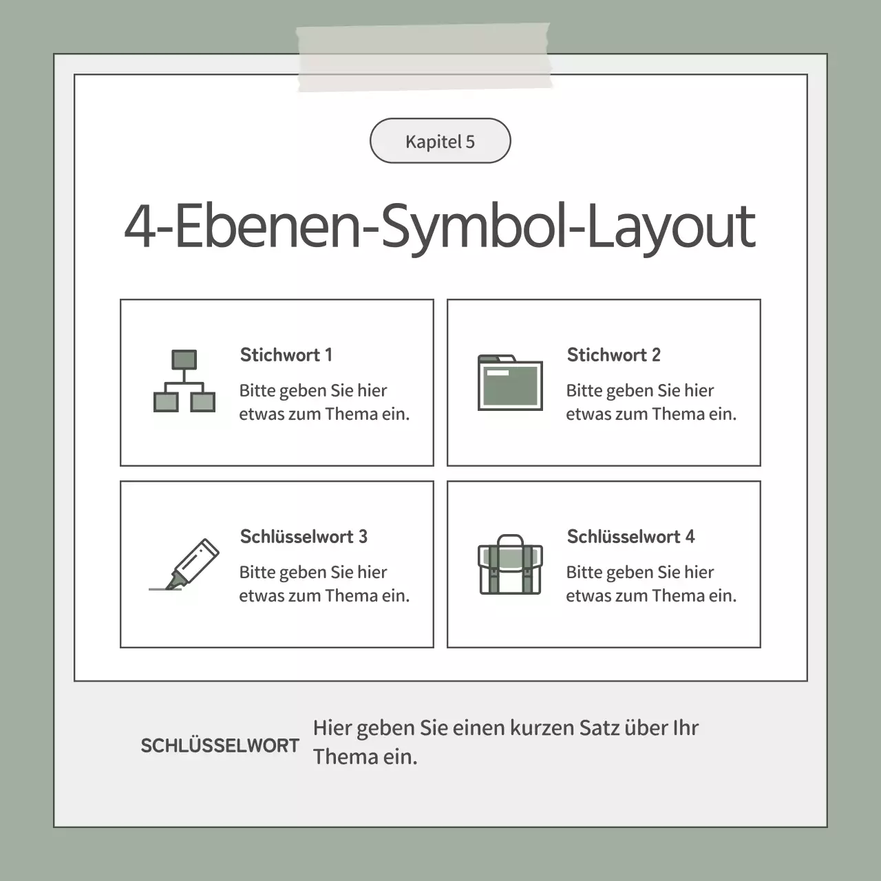 Ein einfaches khakifarbenes und weißes Business-Elevator-Pitch