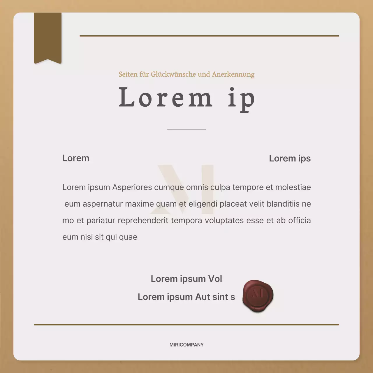 Ein einfacher Herbstbrief in Beige und Braun Newsletter Post