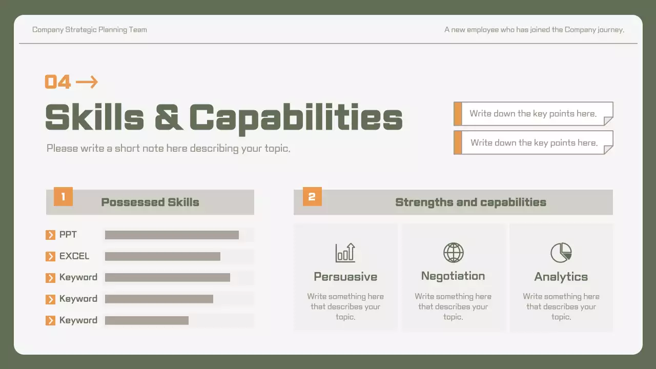 Apresentação de introdução ao funcionário da Green Simple
