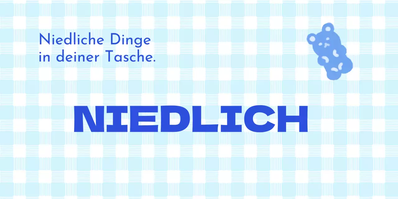 Checkered und niedlichen Charakter Waren Header tack