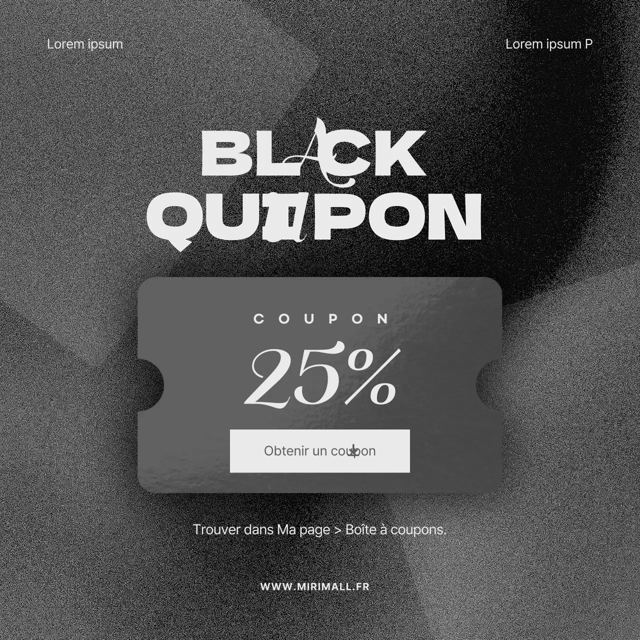 Promouvoir un vendredi noir minimaliste en noir et gris