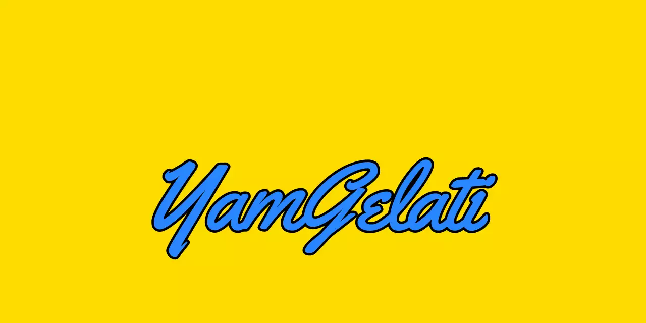 Yellow and blue gelato branded merchandise header tag
