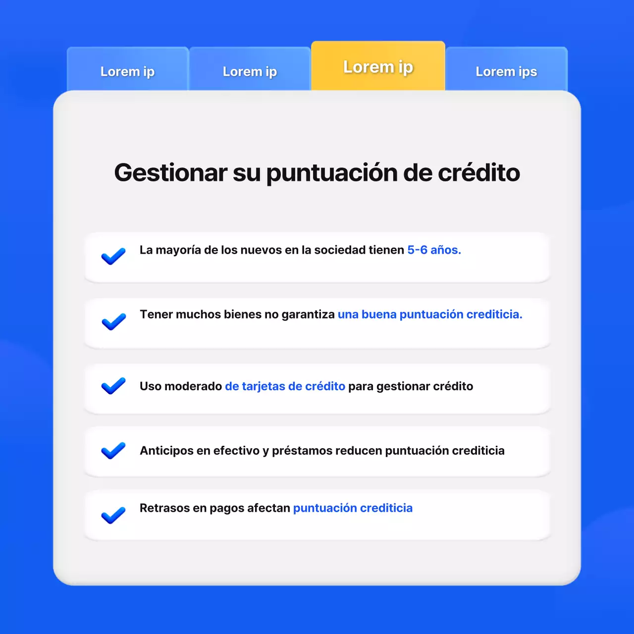 Promover la sencilla aplicación fintech de gestión del crédito de Blue
