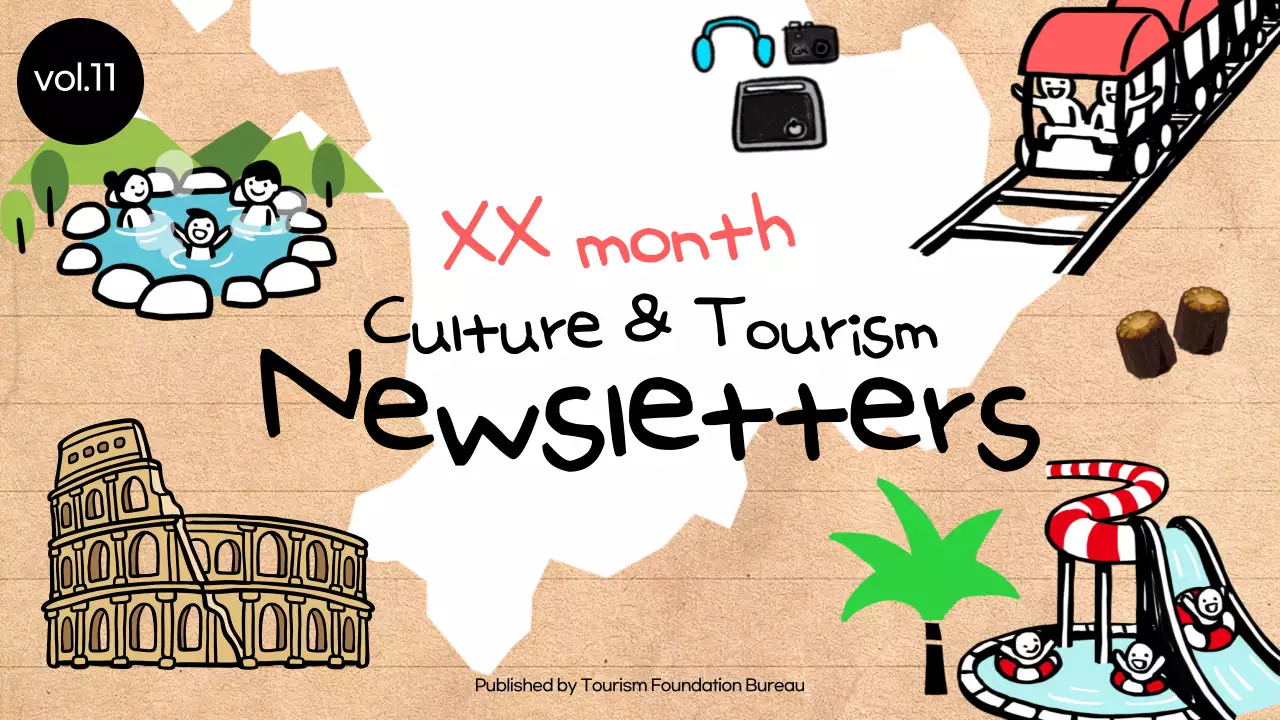 Beige Retro Tourism Newsletter Presentation