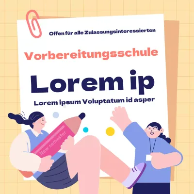 Eine kitschige gelb-weiße Stellenausschreibung für Berufsanfänger