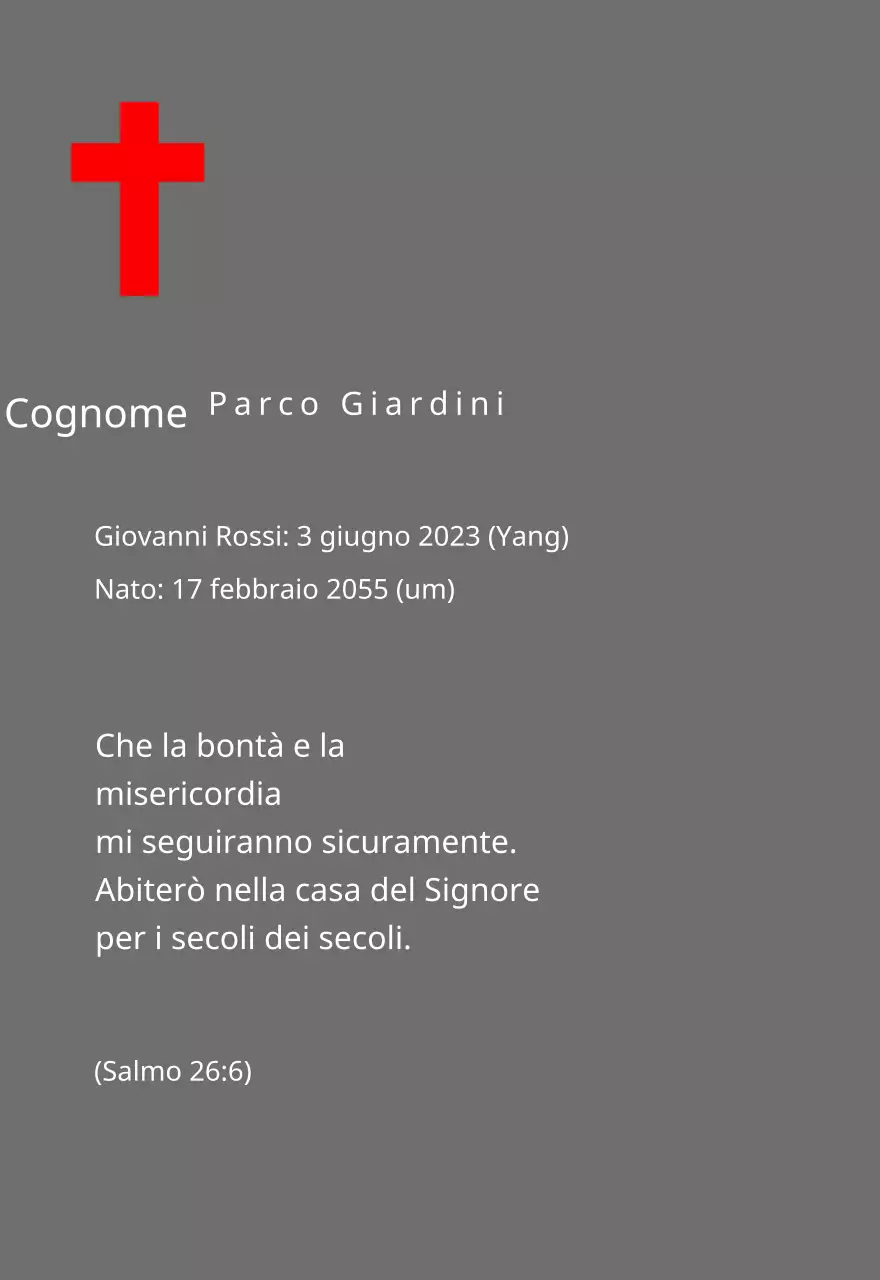 Targhe funebri di concezione cristiana o cattolica con versetti biblici