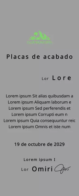 Placa de finisher de club de montaña con logotipo del club concepto con ilustración de montaña verde